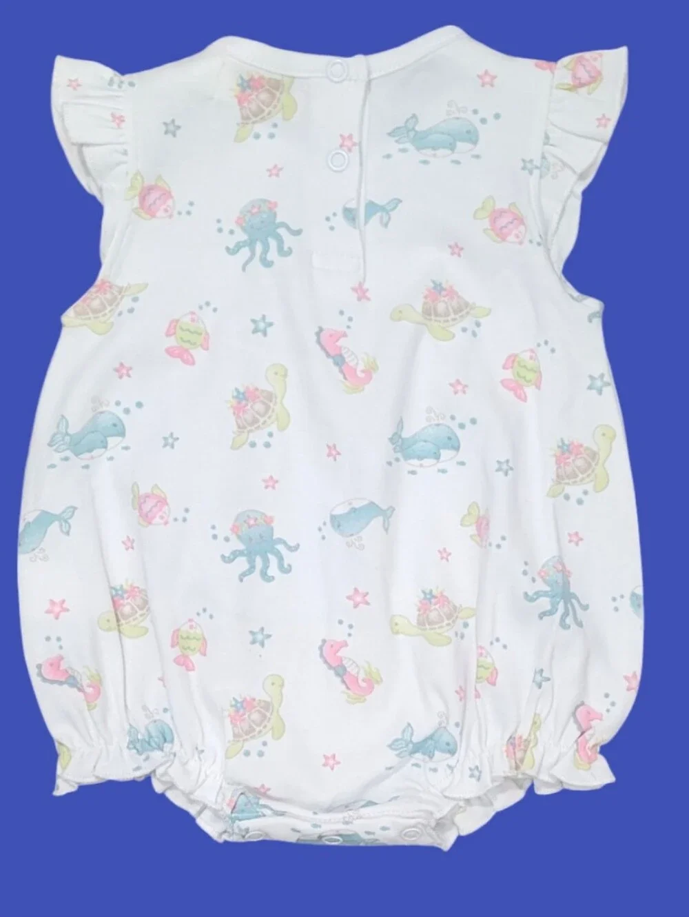 Baby Luigi Girl's Sea Life Bubble Romper